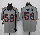 Nike Denver Broncos 58 Miller Vapor Untouchable Nike Gray Inverted Legend Jersey,baseball caps,new era cap wholesale,wholesale hats